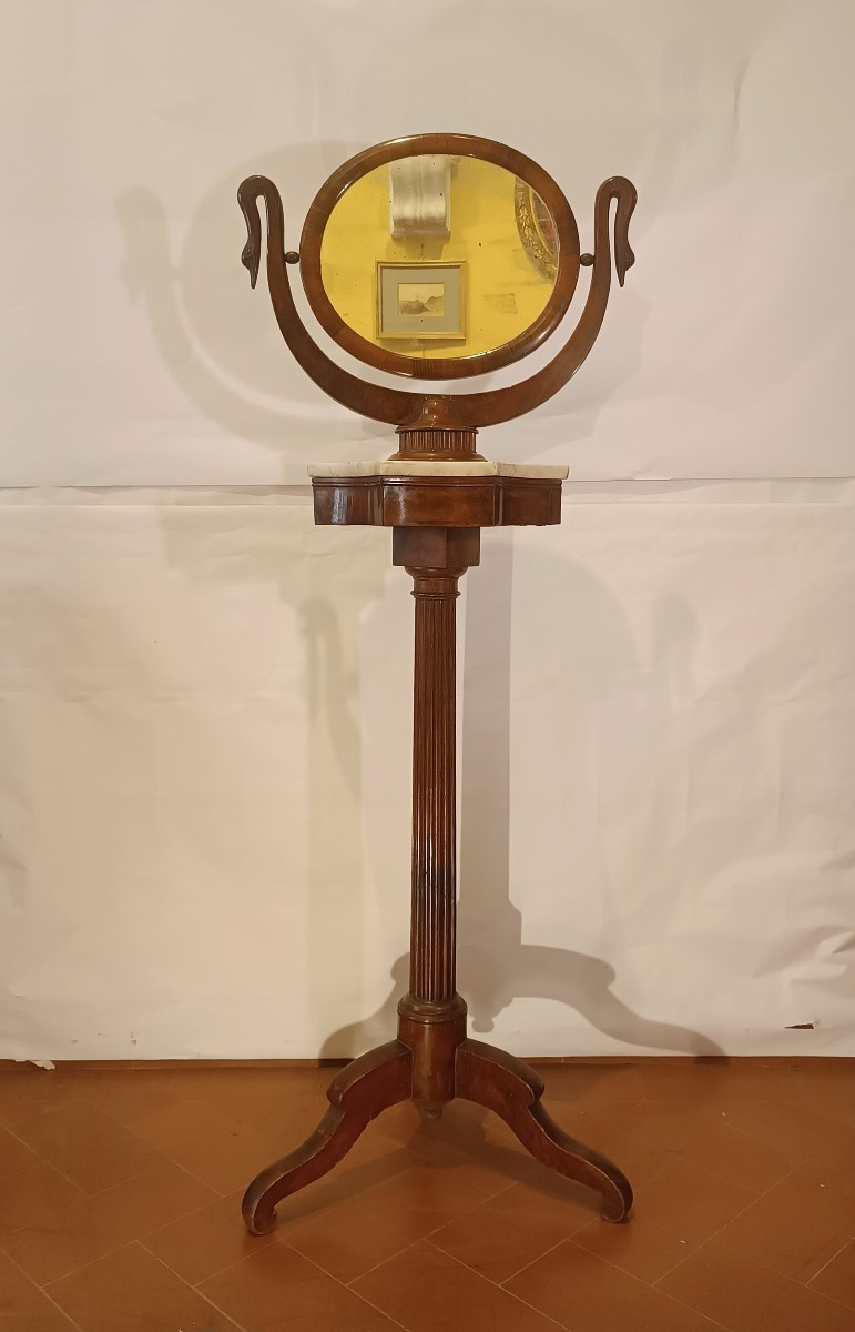 COIFFEUSE À COLONNE EMPIRE DÉBUT DU 19ème SIÈCLE