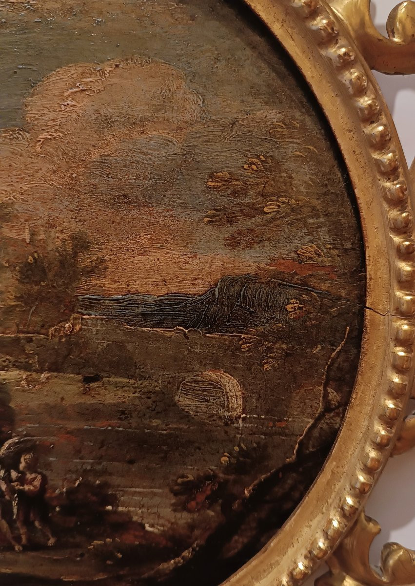 Early 17th Century Painting With Tubiolo And The Angel-photo-1