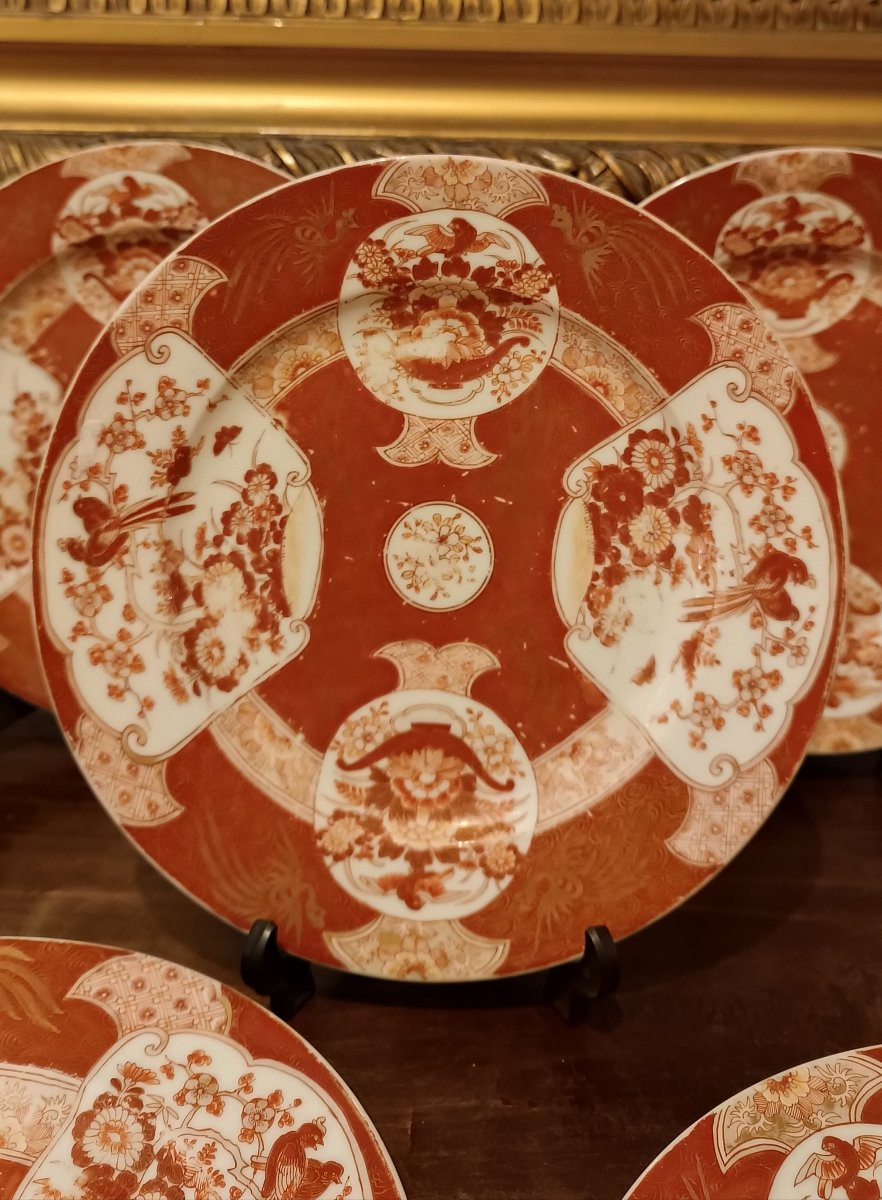 Second Half Of The 19th Century Eleven Imari Porcelain Plates-photo-4