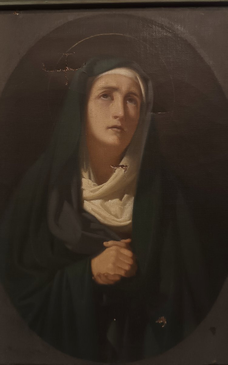 TABLEAU DE NOTRE-DAME DES DOULEURS SECONDE MOITIÉ DU 19ème SIÈCLE-photo-3