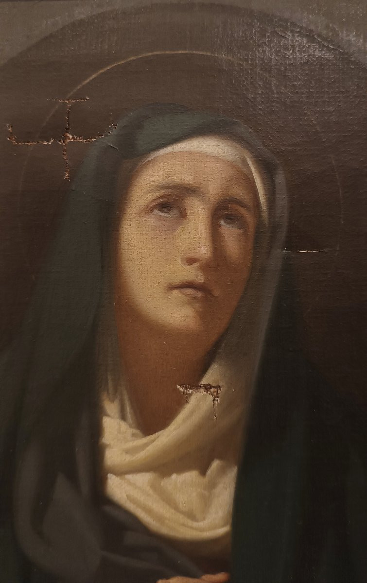 TABLEAU DE NOTRE-DAME DES DOULEURS SECONDE MOITIÉ DU 19ème SIÈCLE-photo-4