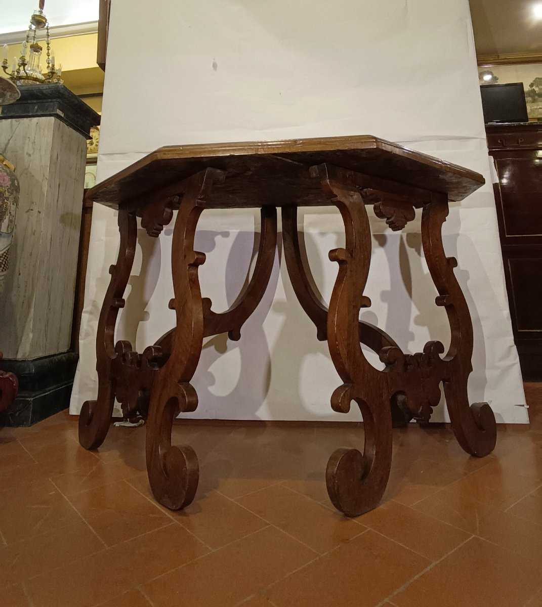 Second Half Of The 17th Century Louis XIV Walnut Console Table-photo-2
