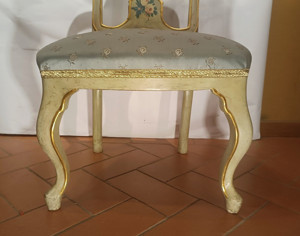 PETIT FAUTEUIL LAQUÉ ET DORÉ FIN DU 18ème SIÈCLE-photo-6