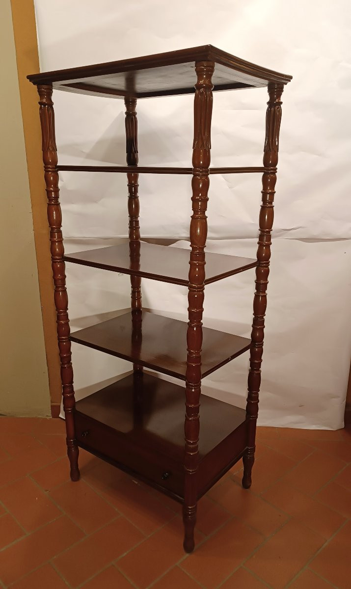 ÉTAGÈRE VICTORIENNE EN ACAJOU MILIEU DU 19ème SIÈCLE-photo-2