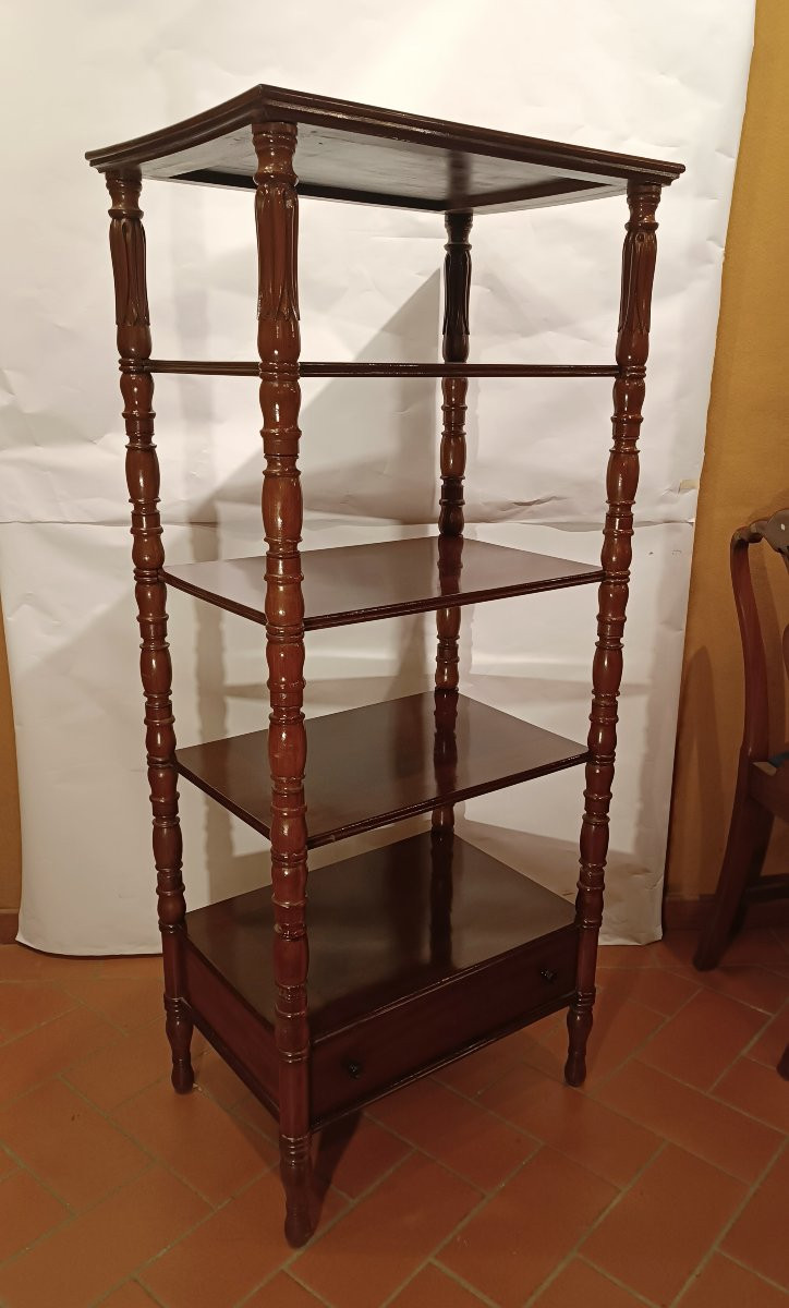 ÉTAGÈRE VICTORIENNE EN ACAJOU MILIEU DU 19ème SIÈCLE-photo-3