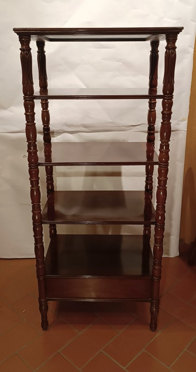 ÉTAGÈRE VICTORIENNE EN ACAJOU MILIEU DU 19ème SIÈCLE-photo-4
