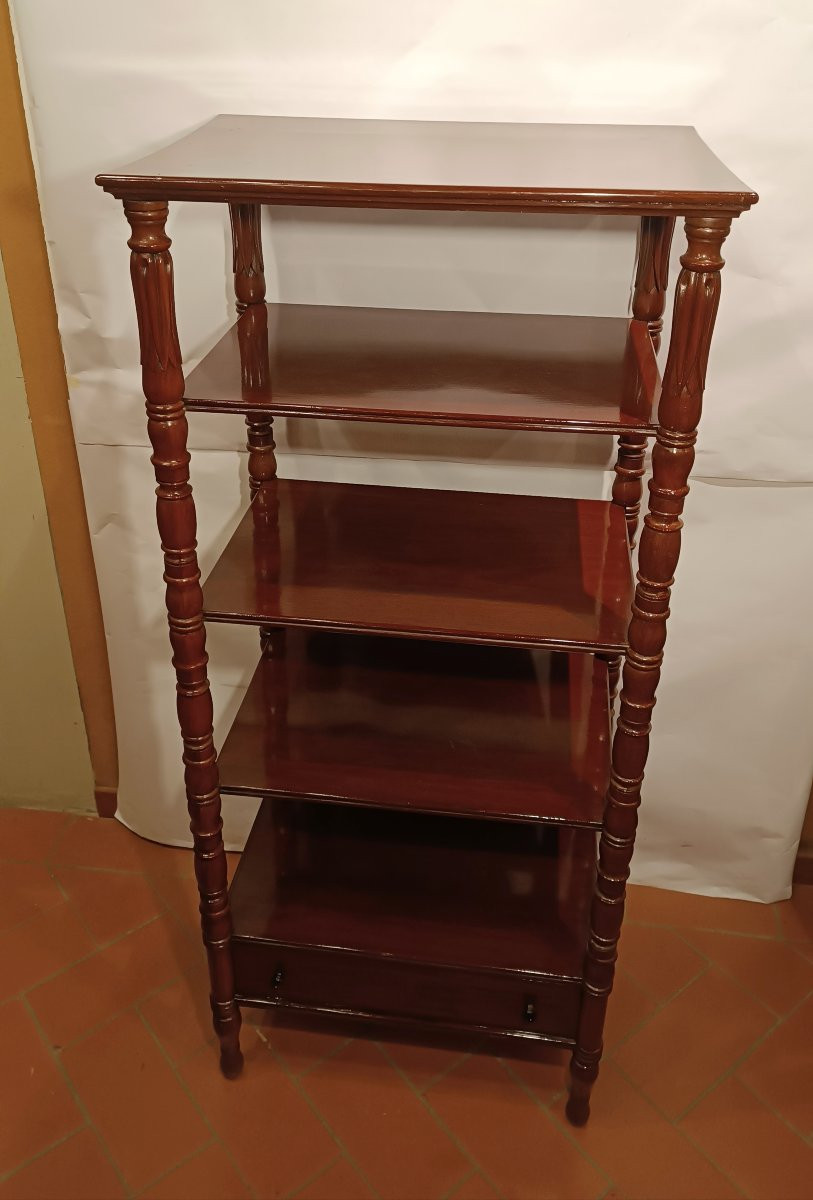 ÉTAGÈRE VICTORIENNE EN ACAJOU MILIEU DU 19ème SIÈCLE-photo-3