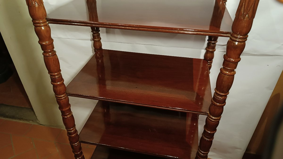ÉTAGÈRE VICTORIENNE EN ACAJOU MILIEU DU 19ème SIÈCLE-photo-4