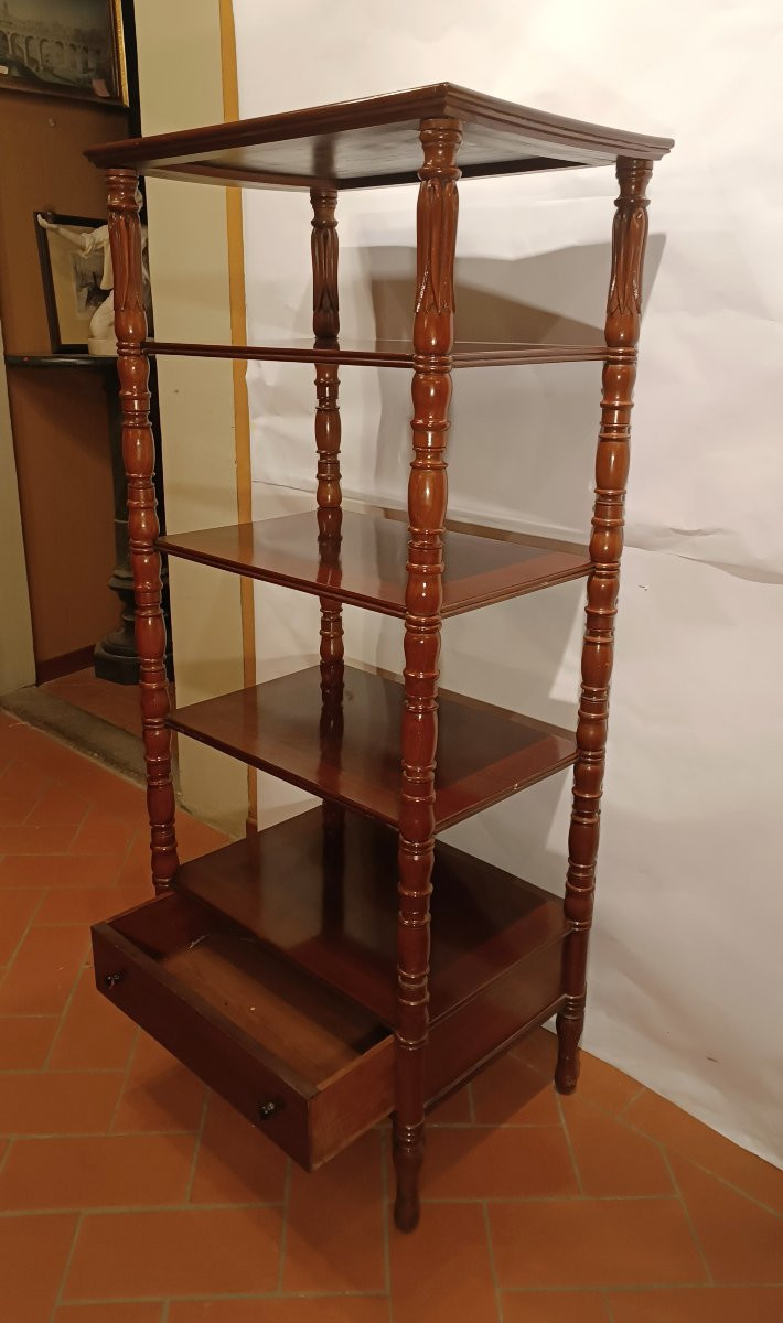 ÉTAGÈRE VICTORIENNE EN ACAJOU MILIEU DU 19ème SIÈCLE-photo-6