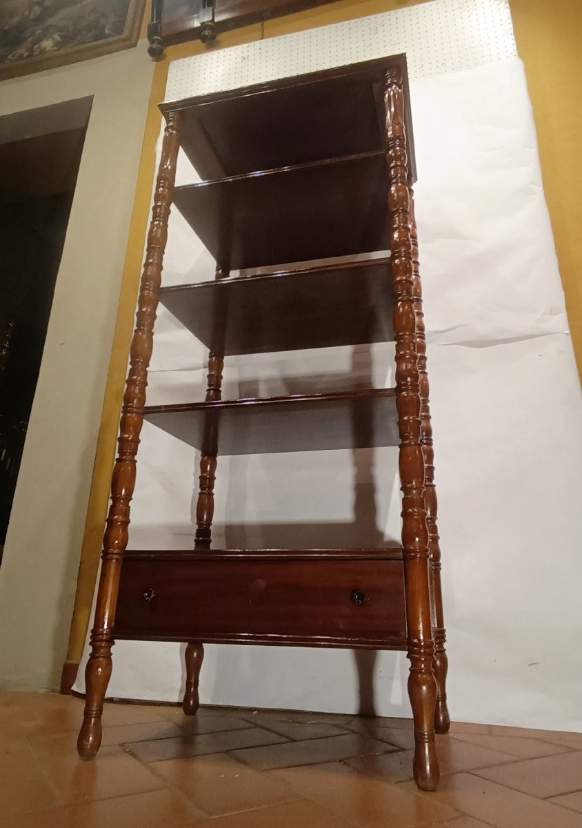 ÉTAGÈRE VICTORIENNE EN ACAJOU MILIEU DU 19ème SIÈCLE-photo-7