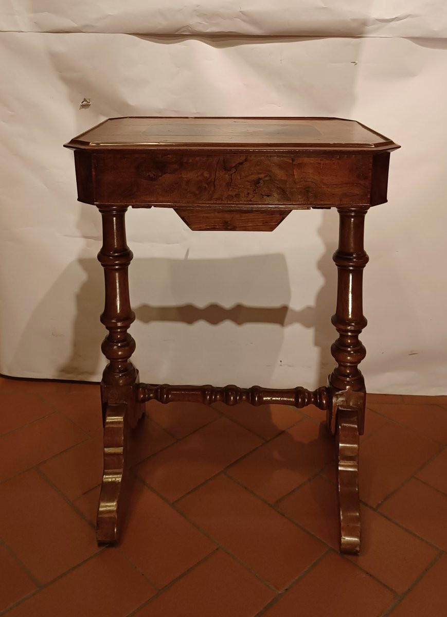 Second Half Of The 19th Century Inlaid Work Table-photo-4