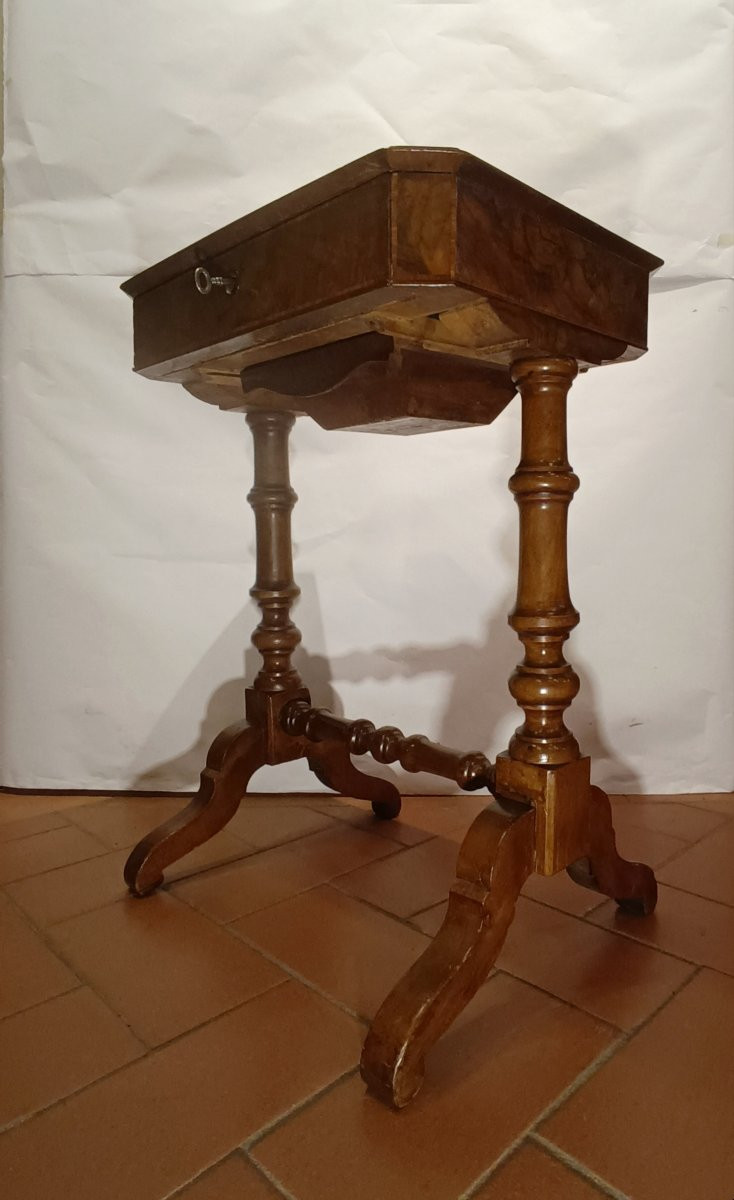 Second Half Of The 19th Century Inlaid Work Table-photo-1