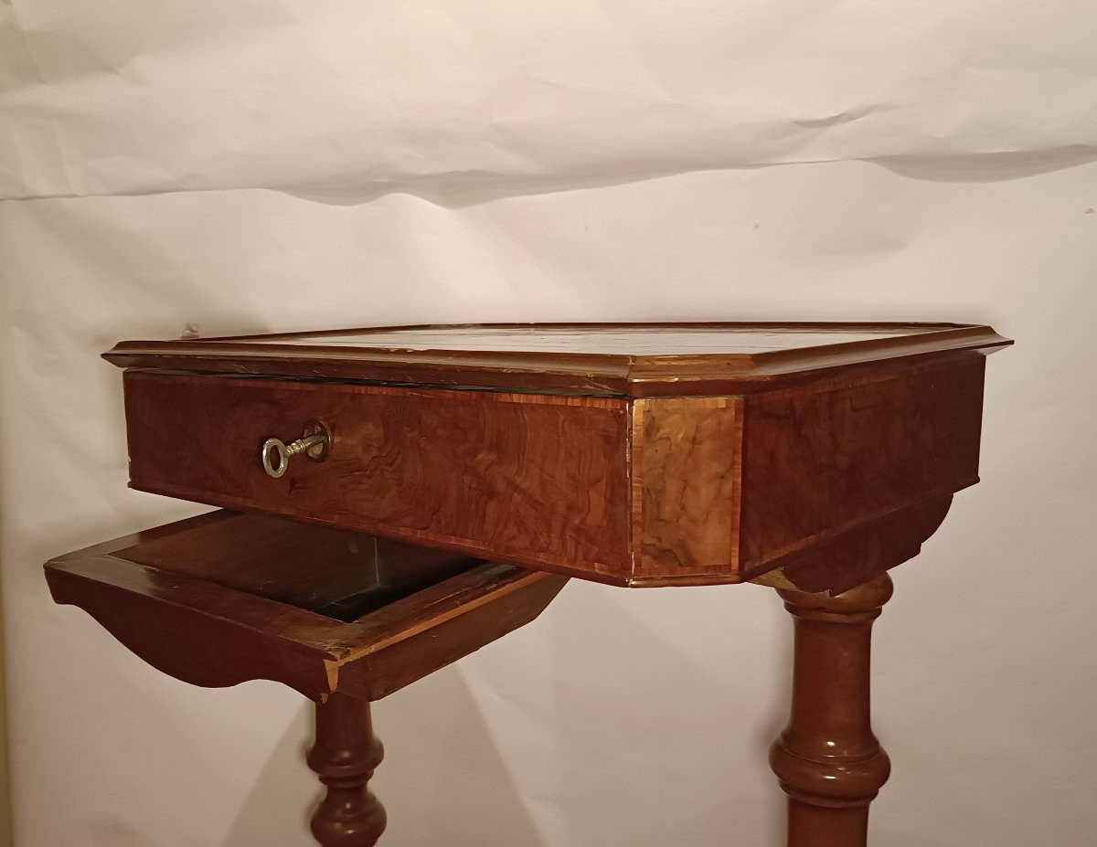 Second Half Of The 19th Century Inlaid Work Table-photo-7