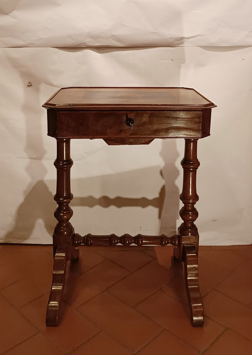 Second Half Of The 19th Century Inlaid Work Table