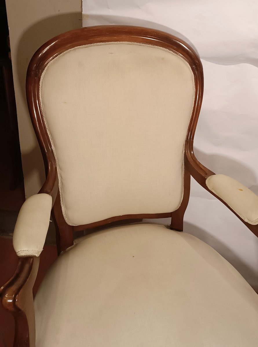 Mid-19th Century Pair Of Louis Philippe Armchairs-photo-1