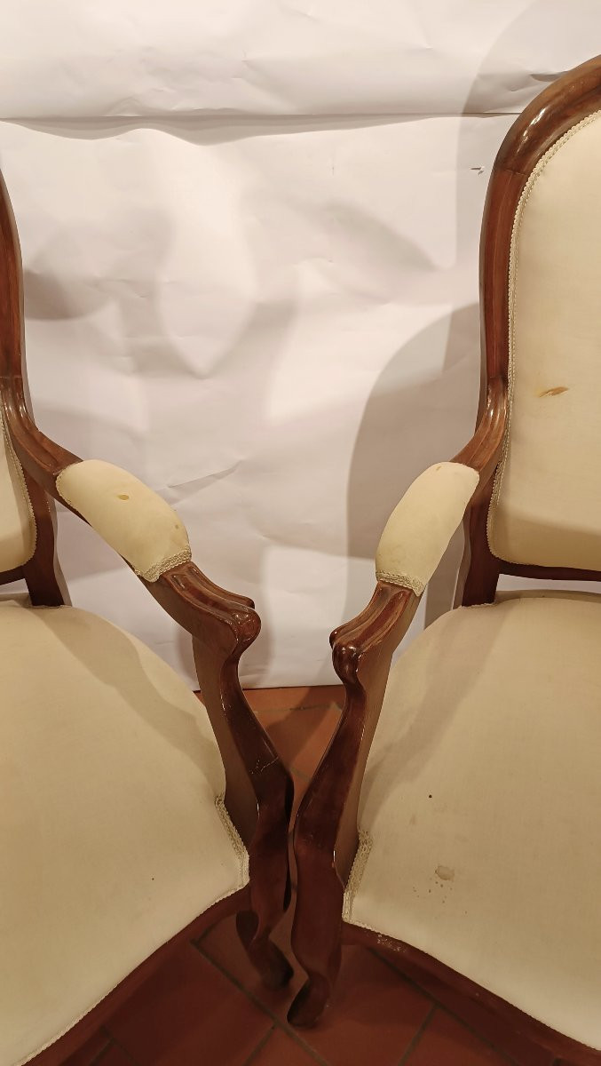 Mid-19th Century Pair Of Louis Philippe Armchairs-photo-6