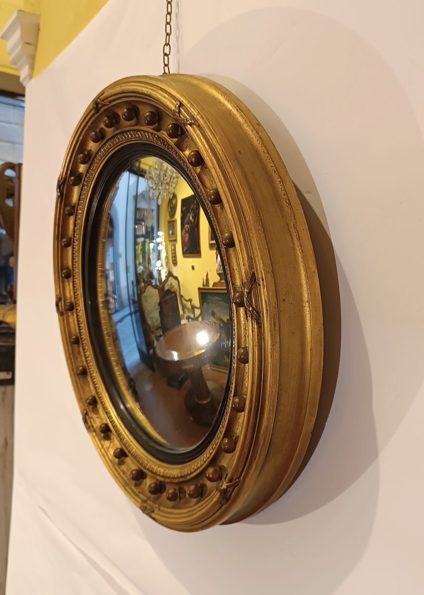 19th Century Curved And Gilt Mirror-photo-4