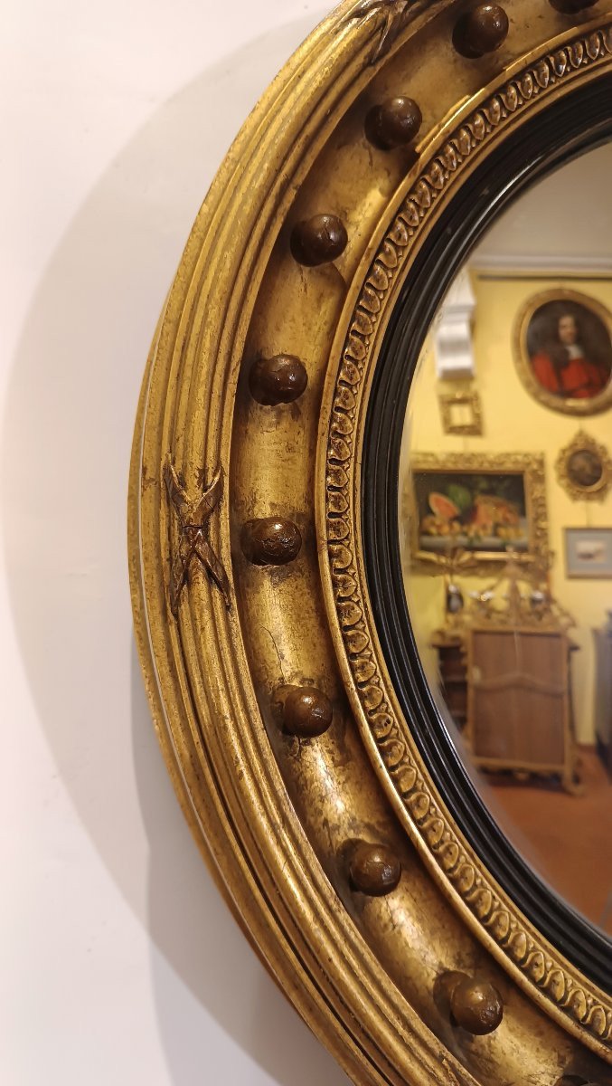 19th Century Curved And Gilt Mirror-photo-2