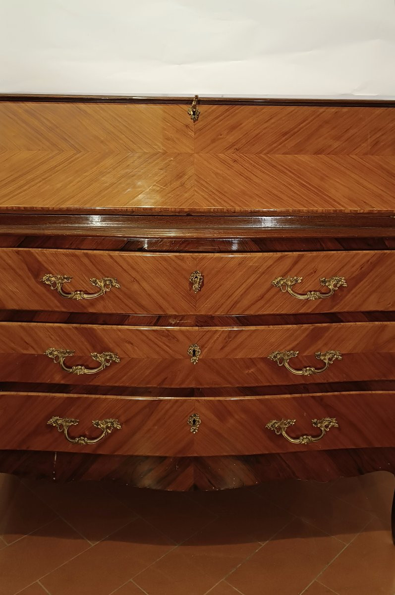 Late 19th Century Veneer Drop-down Drawer-photo-2