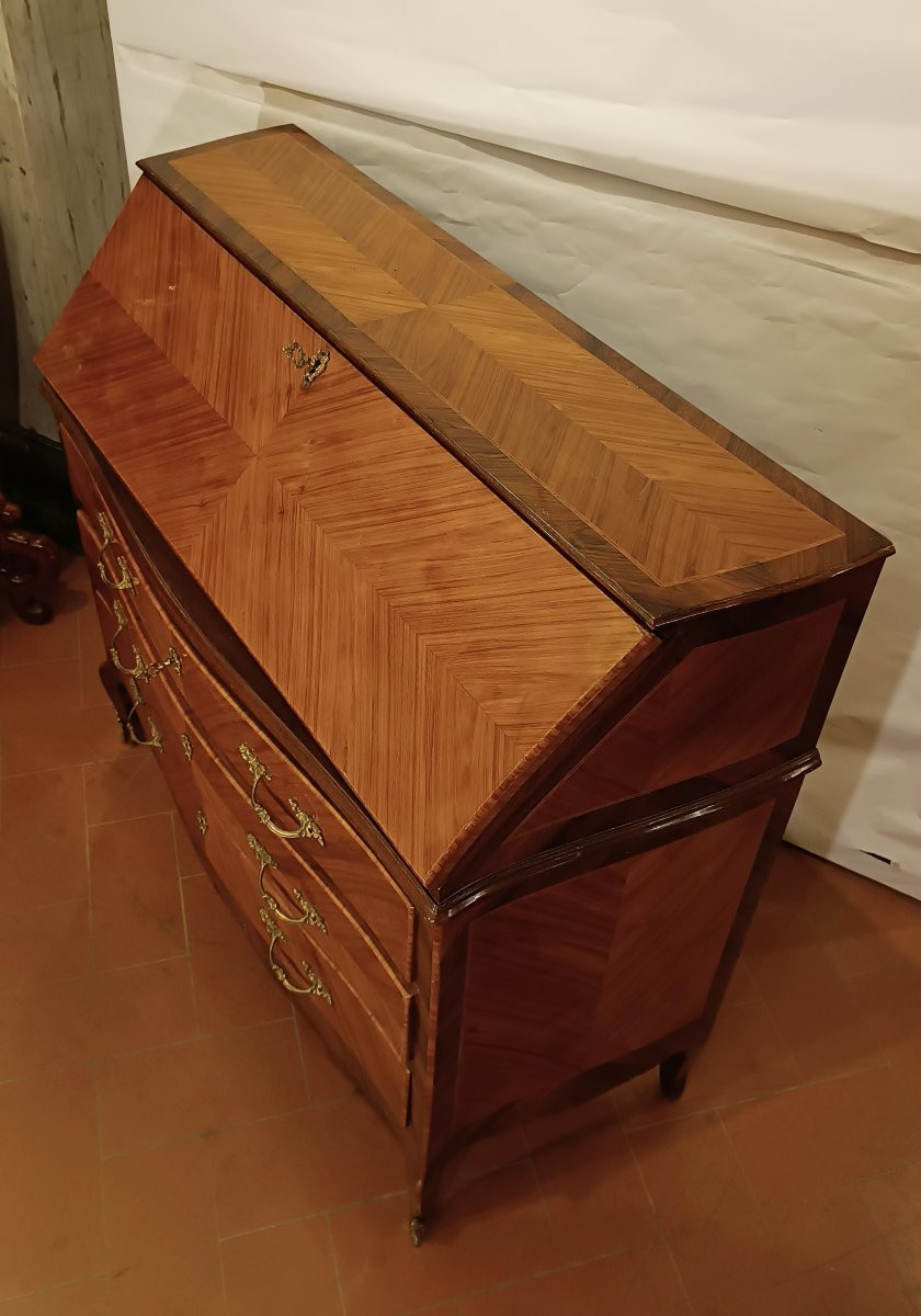 Late 19th Century Veneer Drop-down Drawer-photo-1