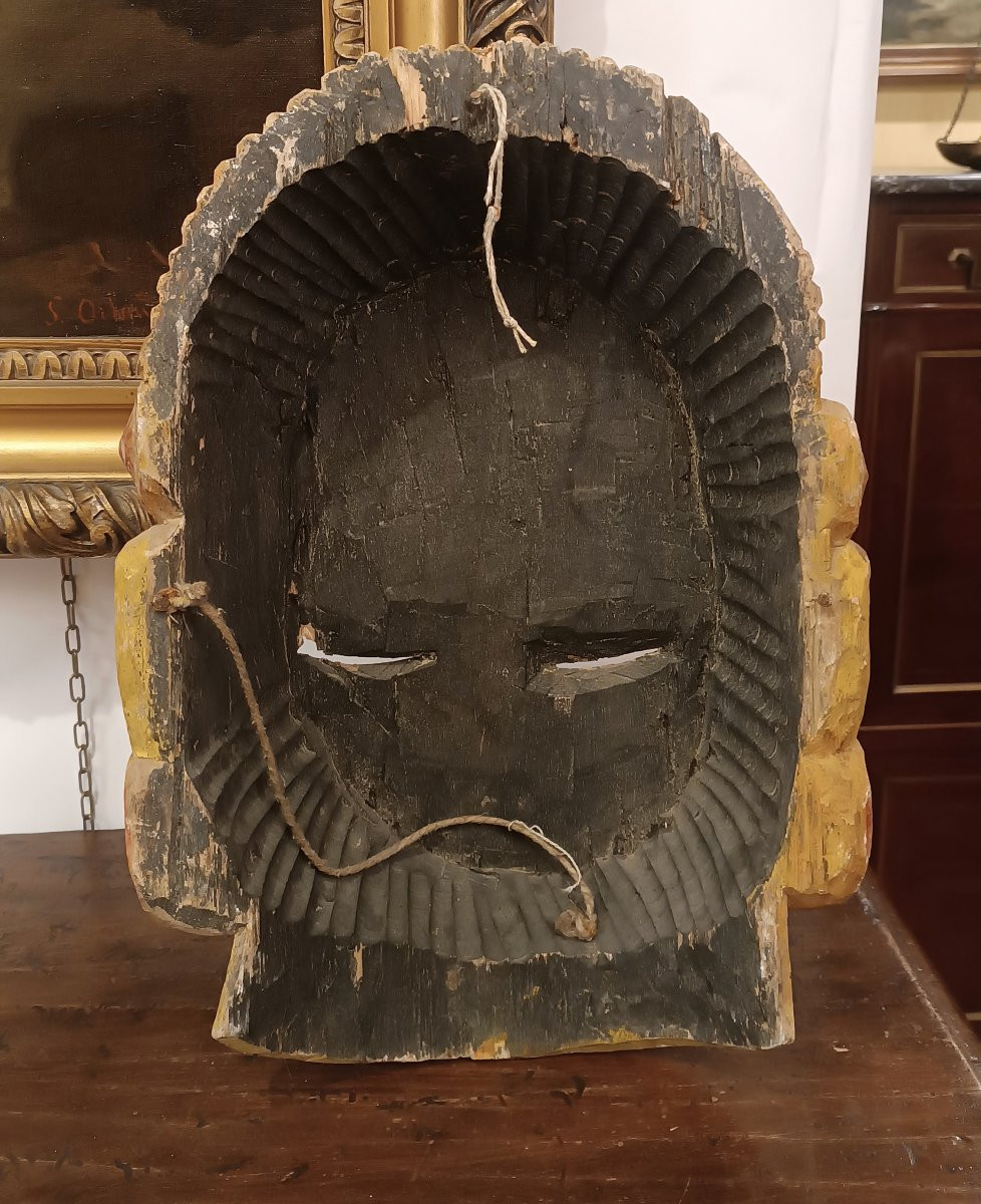 MASQUE DE CÉRÉMONIE INDIEN DU DÉBUT DU 20ème SIÈCLE-photo-4