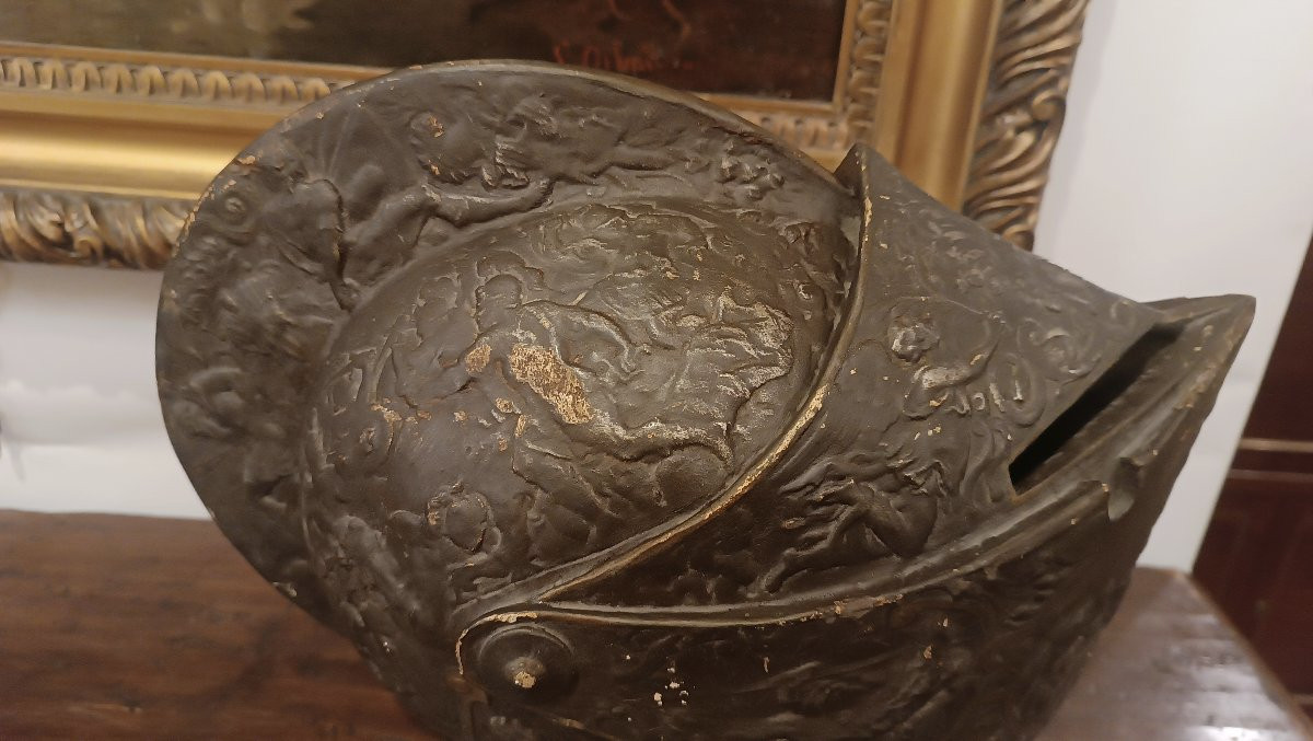 REPRODUCTION EN STUC DU CASQUE D'HENRI II DÉBUT DU 20ème SIÈCLE-photo-5