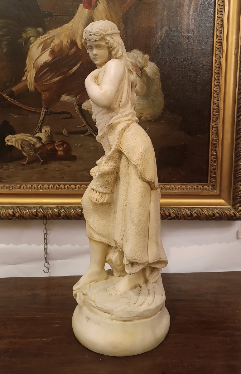 Early 20th Century Female Alabaster Sculpture-photo-2
