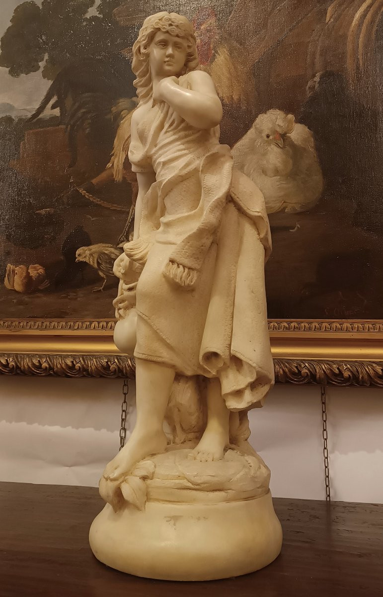 Early 20th Century Female Alabaster Sculpture-photo-8