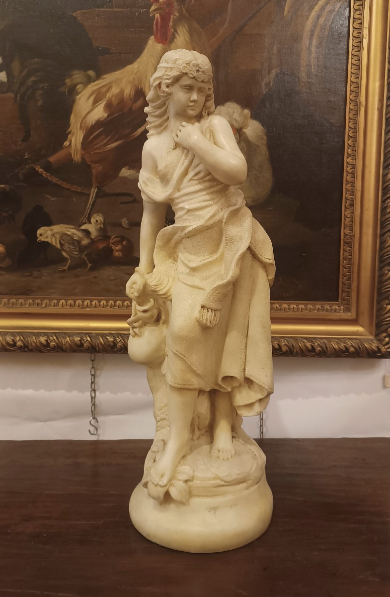 Early 20th Century Female Alabaster Sculpture