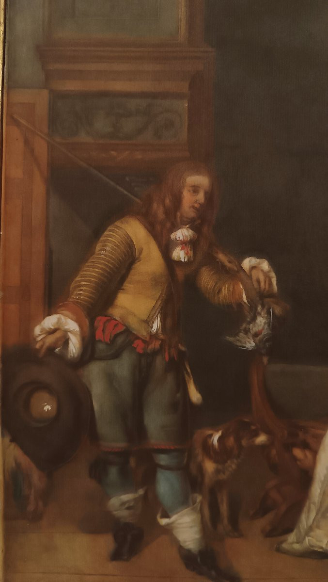 GRAVURE DE LASINIO AVEC DES PERSONNAGES DE LA SECONDE MOITIÉ DU 18ème SIÈCLE-photo-3