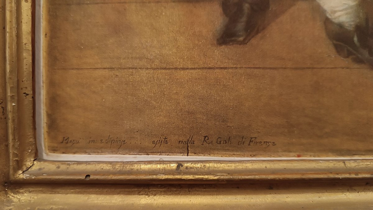 GRAVURE DE LASINIO AVEC DES PERSONNAGES DE LA SECONDE MOITIÉ DU 18ème SIÈCLE-photo-3