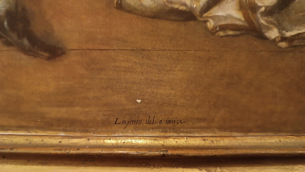 GRAVURE DE LASINIO AVEC DES PERSONNAGES DE LA SECONDE MOITIÉ DU 18ème SIÈCLE-photo-4