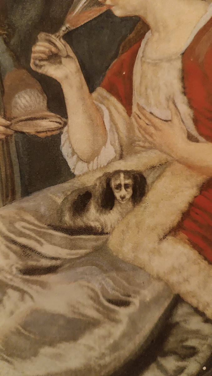 Second Half Of The 18th Century Engraving By Lasinio With The Miris Family-photo-4