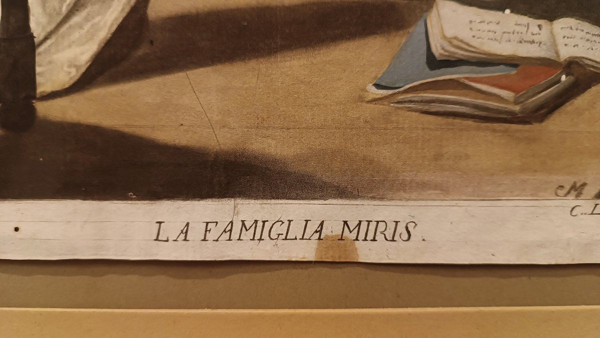 Second Half Of The 18th Century Engraving By Lasinio With The Miris Family-photo-6