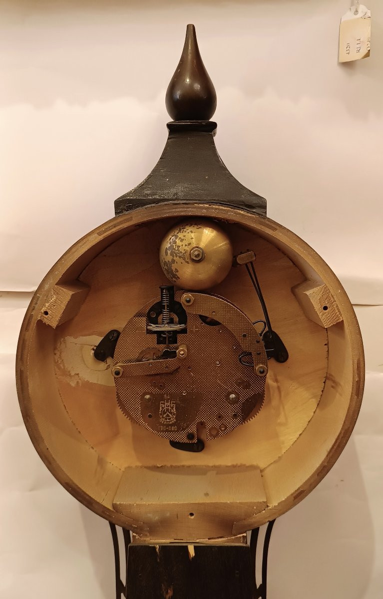Early 20th Century Inlaid Banjo Clock-photo-5