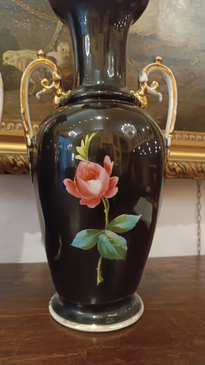 PAIRE DE VASES GINORI DOCCIA DÉBUT DU 19ème SIÈCLE-photo-5