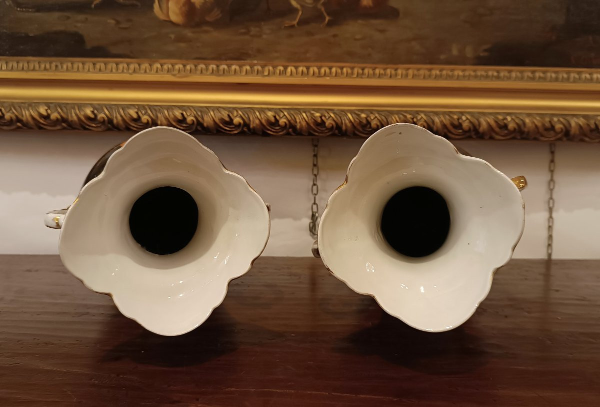 PAIRE DE VASES GINORI DOCCIA DÉBUT DU 19ème SIÈCLE-photo-6