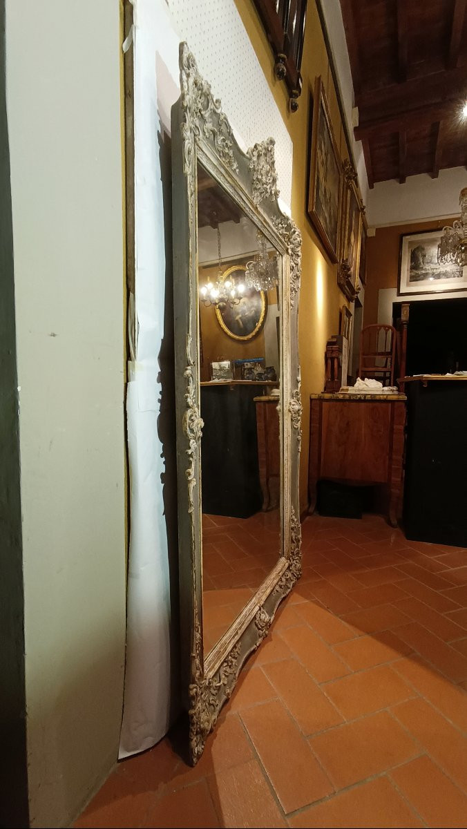 Mid-19th Century Painted Pastiglia Mirror-photo-2