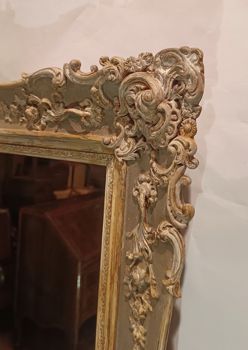Mid-19th Century Painted Pastiglia Mirror-photo-2