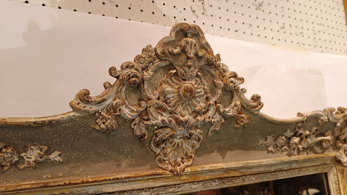 Mid-19th Century Painted Pastiglia Mirror-photo-4