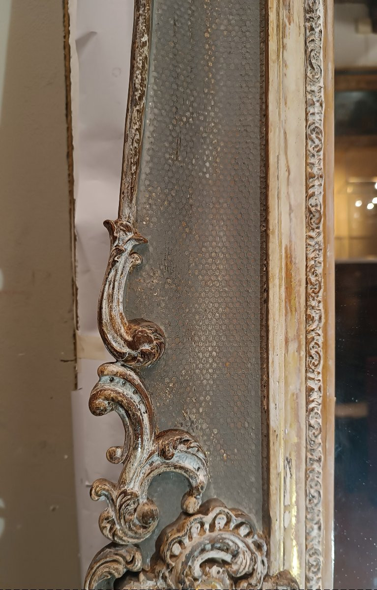 Mid-19th Century Painted Pastiglia Mirror-photo-5