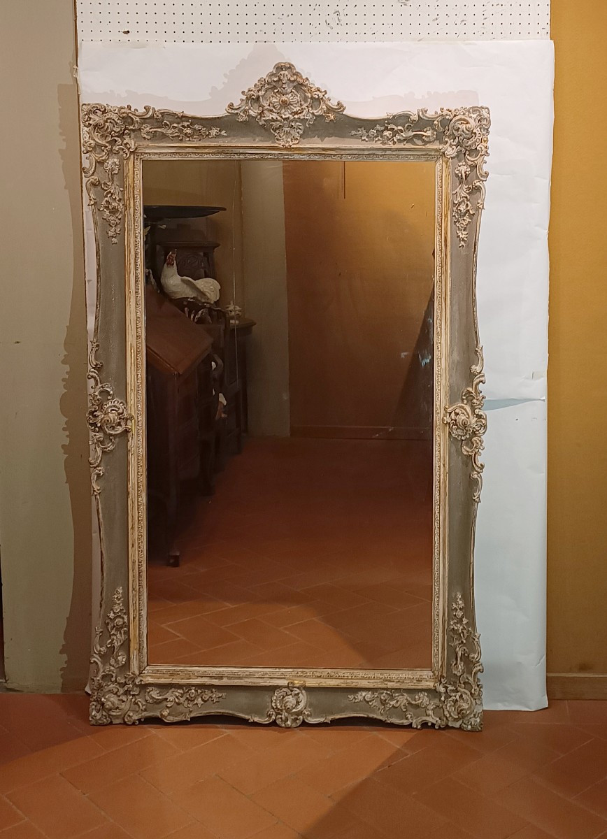Mid-19th Century Painted Pastiglia Mirror