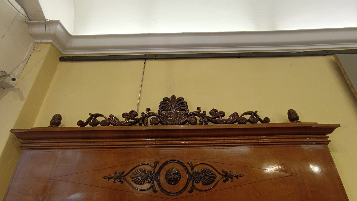 GRAND MIROIR BIEDERMEIER SECONDE MOITIÉ DU 19ème SIÈCLE-photo-1