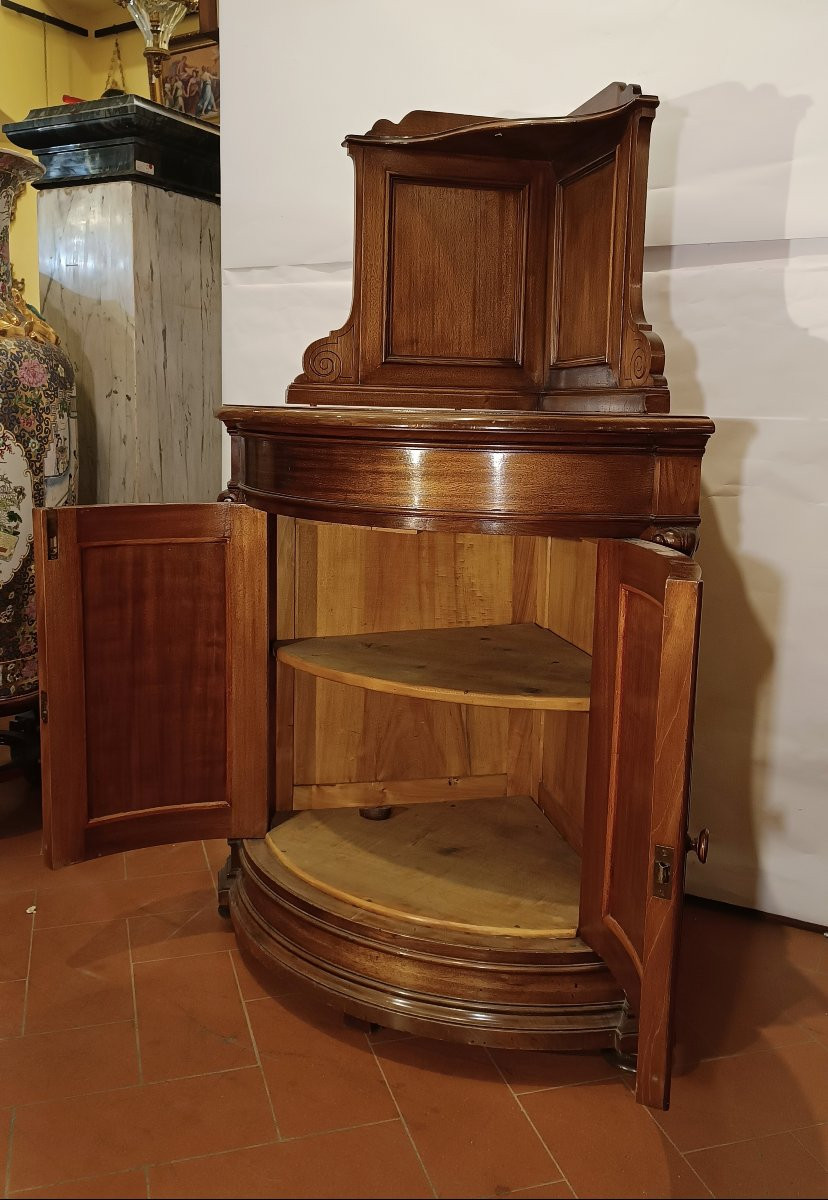 Late 19th Century Walnut Corner Cabinet-photo-2