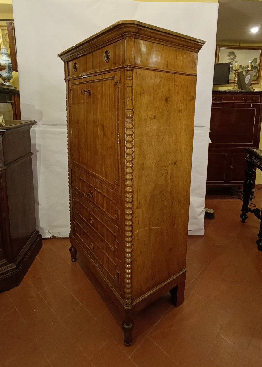 SECRÉTAIRE EN NOYER PREMIÈRE MOITIÉ DU 19ème SIÈCLE-photo-2