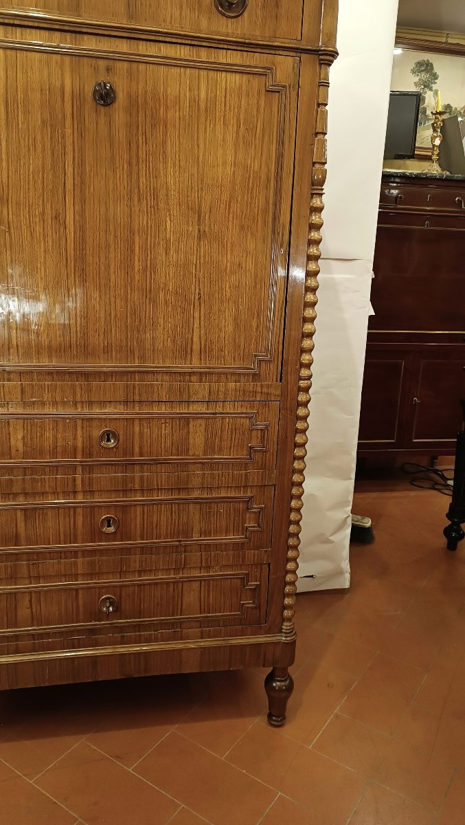 SECRÉTAIRE EN NOYER PREMIÈRE MOITIÉ DU 19ème SIÈCLE-photo-3