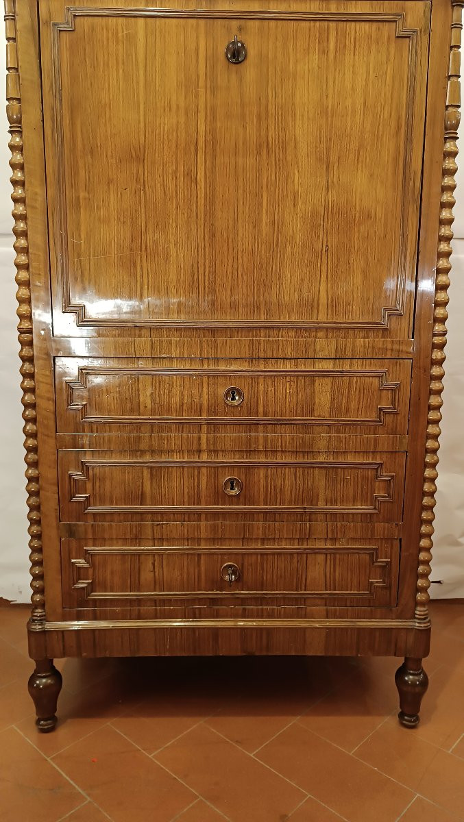 SECRÉTAIRE EN NOYER PREMIÈRE MOITIÉ DU 19ème SIÈCLE-photo-4