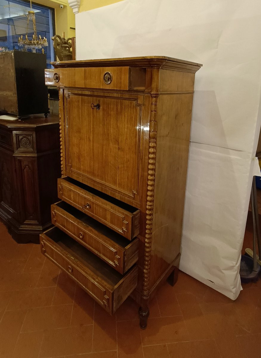 SECRÉTAIRE EN NOYER PREMIÈRE MOITIÉ DU 19ème SIÈCLE-photo-5