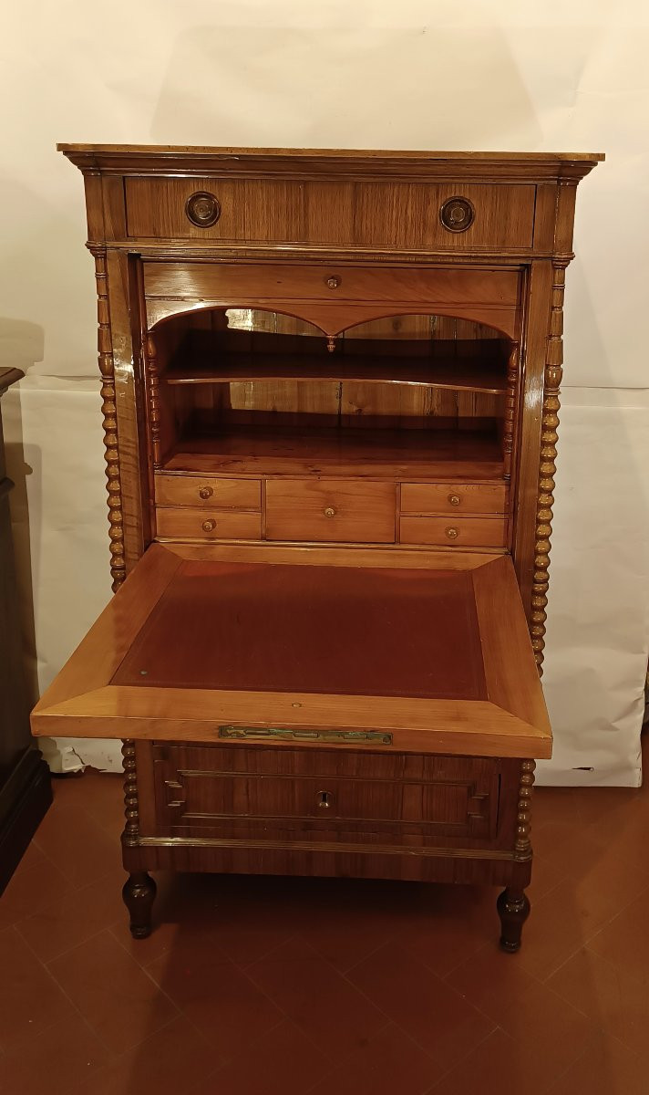 SECRÉTAIRE EN NOYER PREMIÈRE MOITIÉ DU 19ème SIÈCLE-photo-8