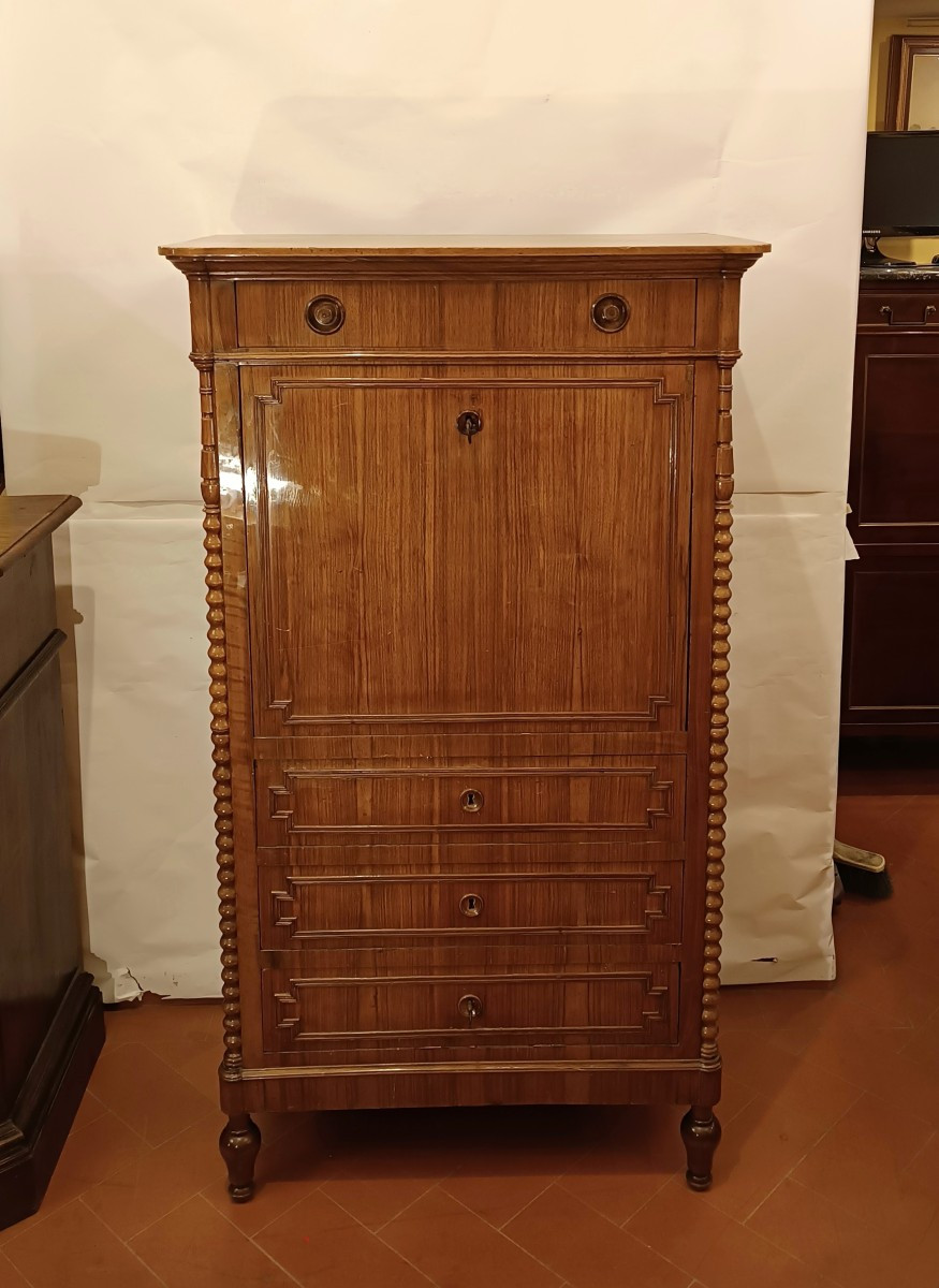 SECRÉTAIRE EN NOYER PREMIÈRE MOITIÉ DU 19ème SIÈCLE